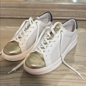 Söfft White and Gold Women's Sneakers